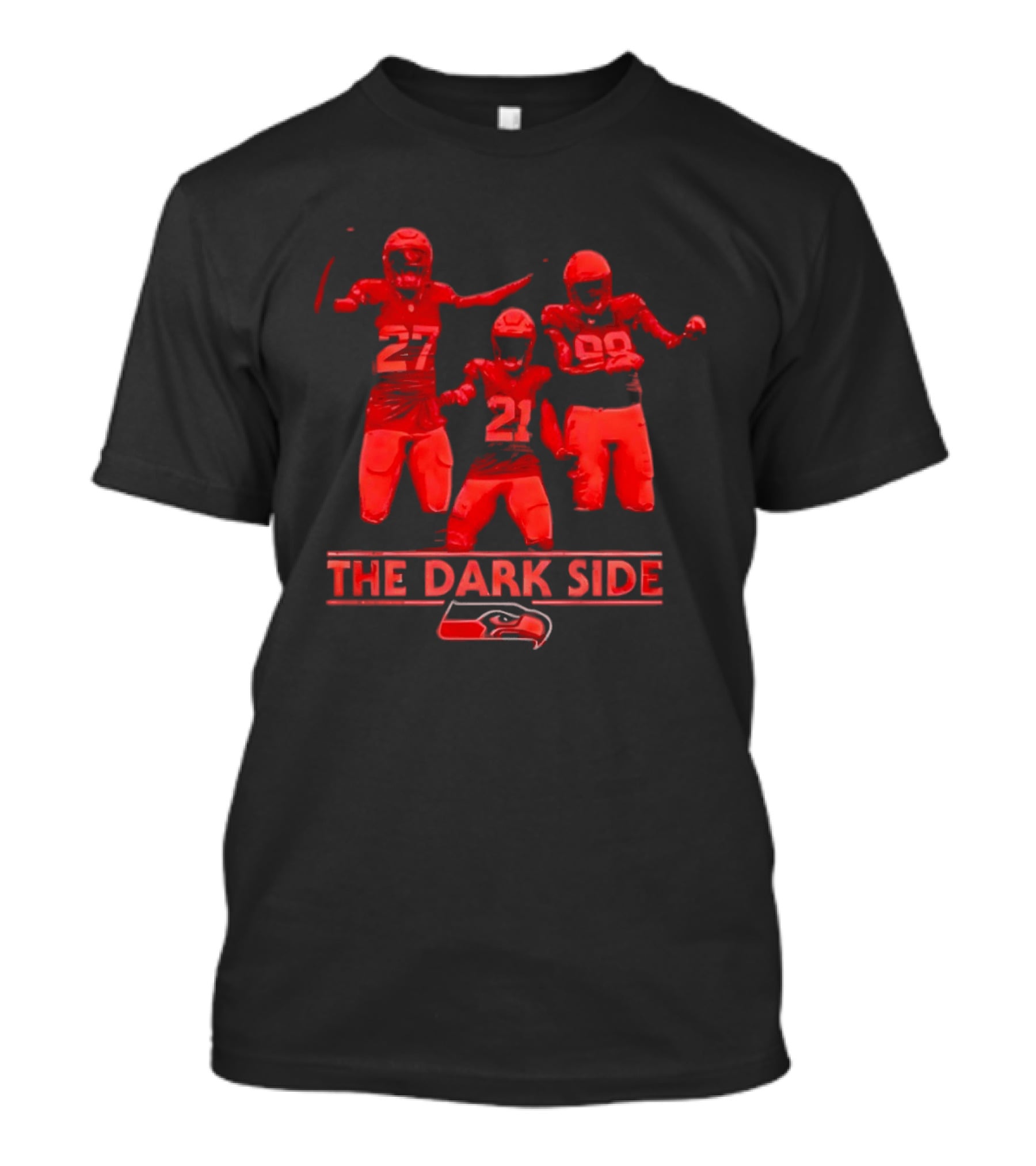 Seattle Seahawks The Dark Side Riq Woolen Devon Witherspoon Leonard Williams Star Wars Football T-Shirt