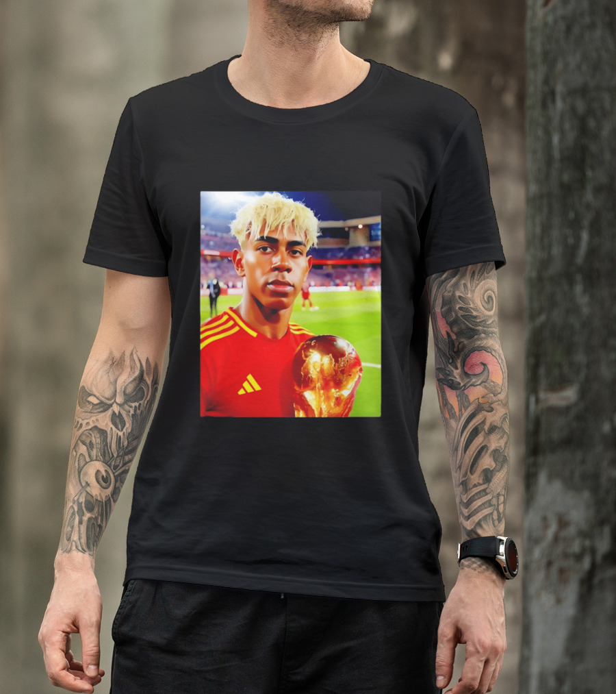 Lamine Yamal Barcelona Young Talent With Trophy T-Shirt
