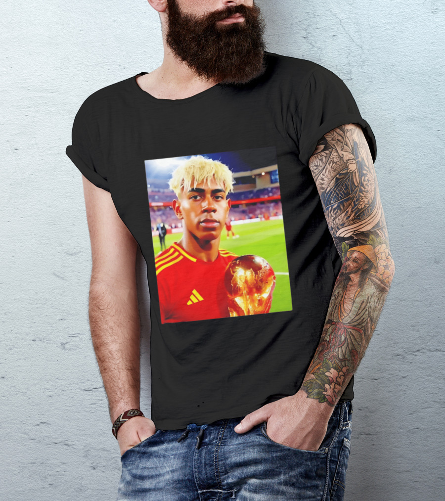 Lamine Yamal Barcelona Young Talent With Trophy T-Shirt