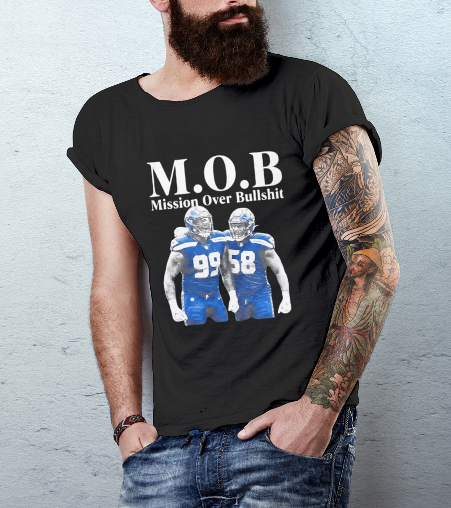 M.O.B Mission Over Bullshit Leonard Williams Derick Hall Seattle Seahawks Defense Football T-Shirt