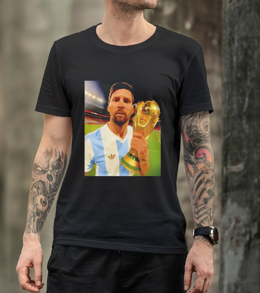 Argentina World Cup Messi Trophy Victory T-Shirt