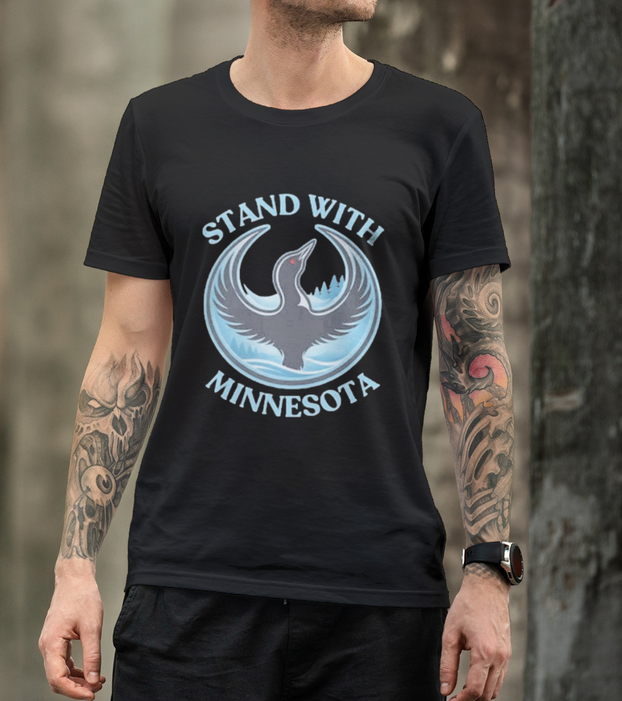 Stand With Minnesota Loon State Bird T-Shirt