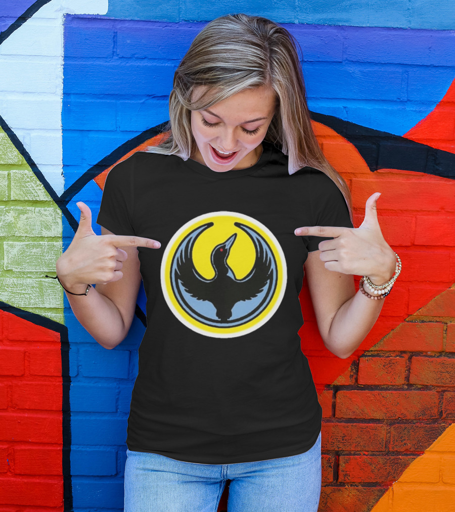 Minnesota Rebel Alliance Loon Symbol Yellow Circle T-Shirt