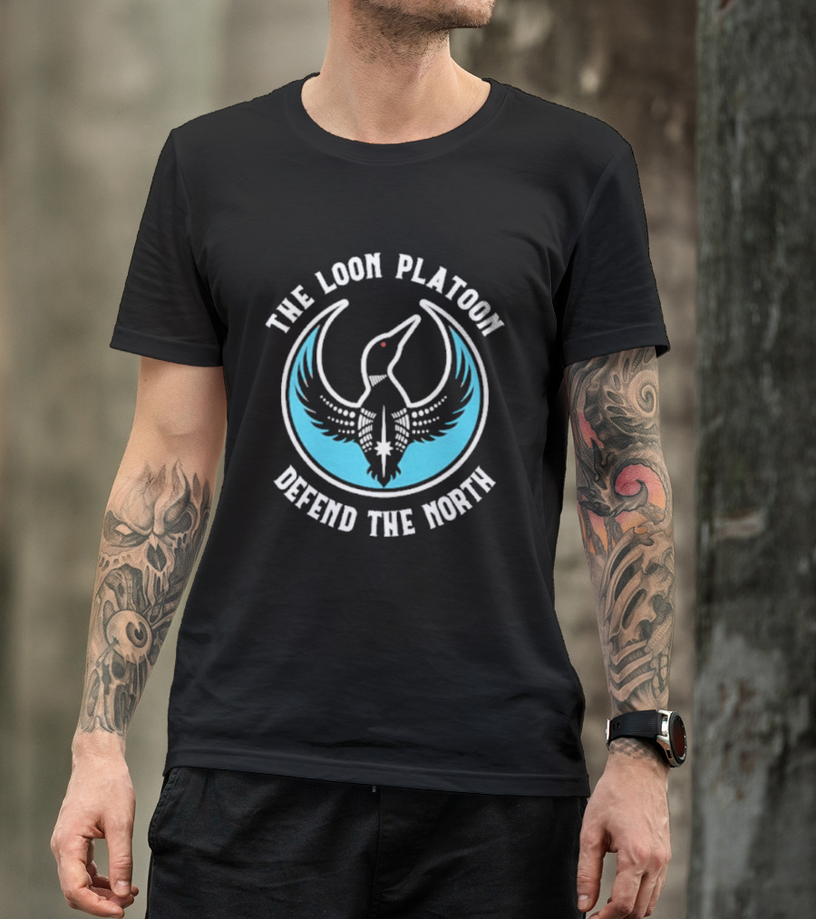 The Loon Platoon Defend The North Loon Bird Crest Rebel Alliance T-Shirt