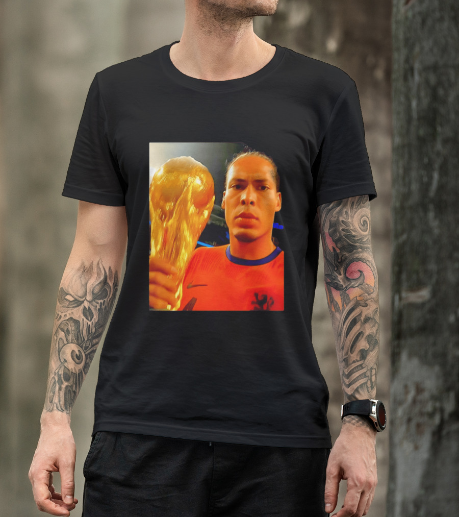 Virgil Van Liverpool Netherlands Trophy Celebration T-Shirt