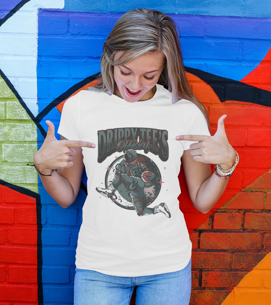 Drippy Tee's Official Astronaut Playing Basketball Sky Is The Limit Keep Your Head Up T-Shirt