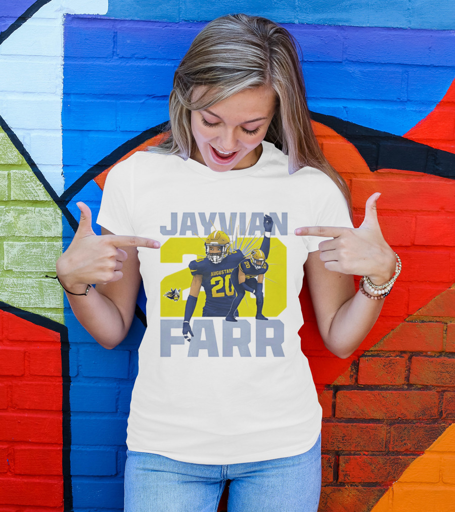Augustana Jayvian Farr 20 NCAA Football Legends Collage T-Shirt