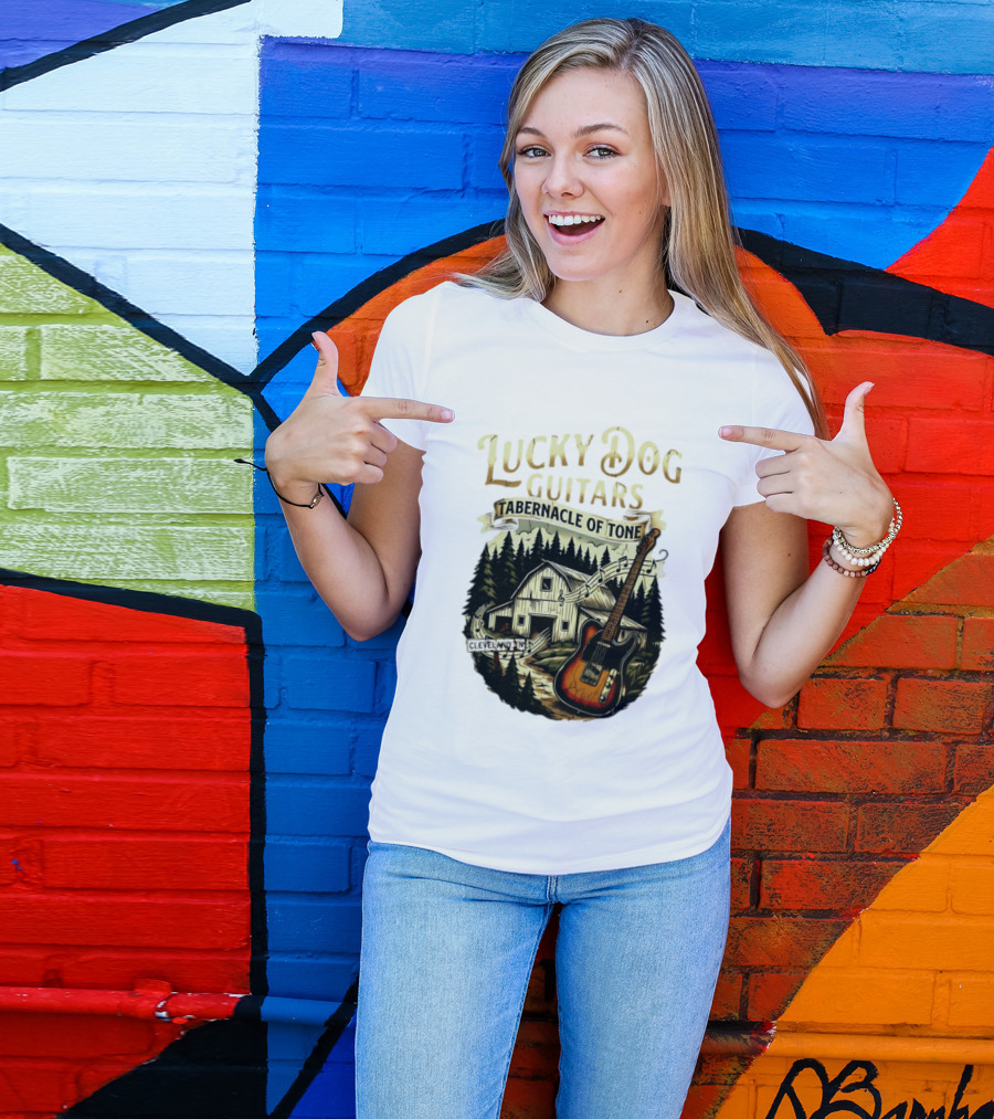 Lucky Dog Guitars Tabernacle Of Tone Cleveland TN Musical Barn Scene T-Shirt