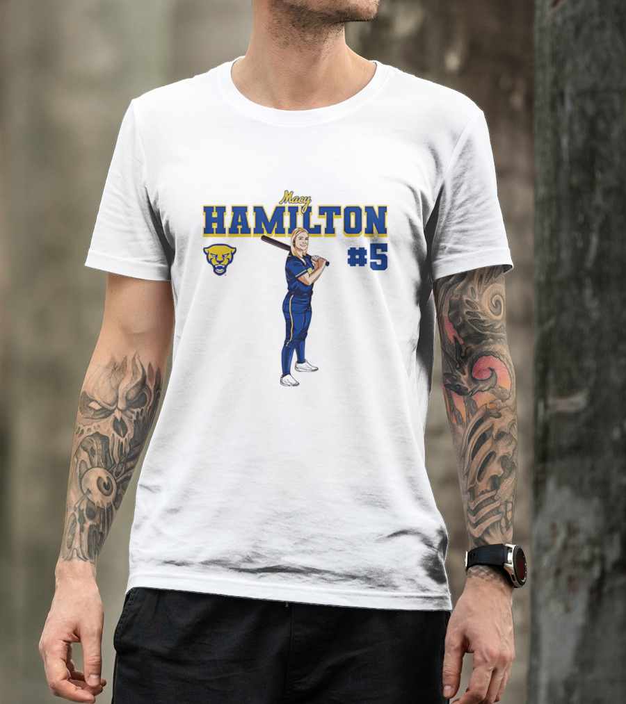 Macy Hamilton Pittsburgh Softball Caricature #5 T-Shirt