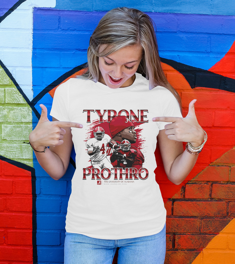 Tyrone Prothro University Of Alabama Football Icon NCAA Legends T-Shirt