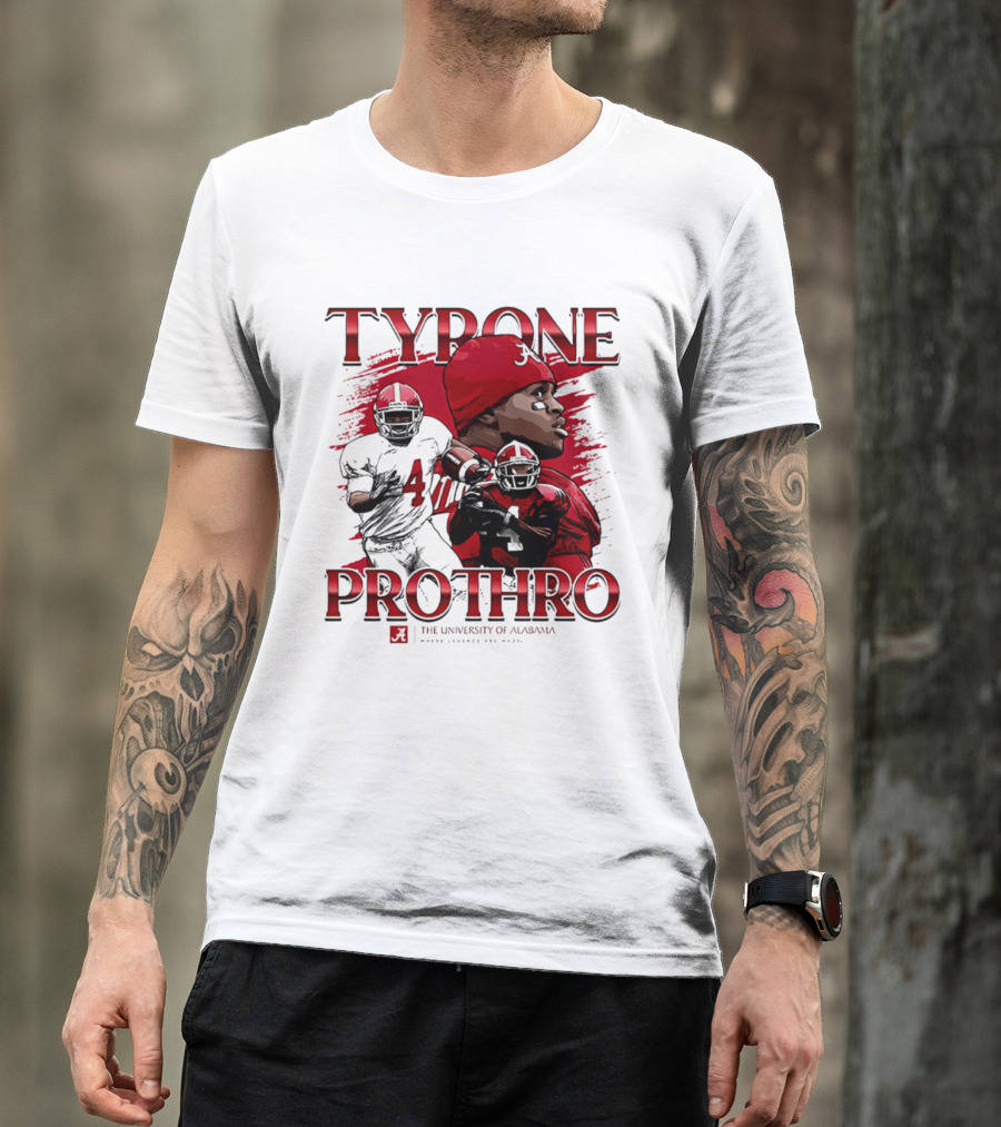 Tyrone Prothro University Of Alabama Football Icon NCAA Legends T-Shirt