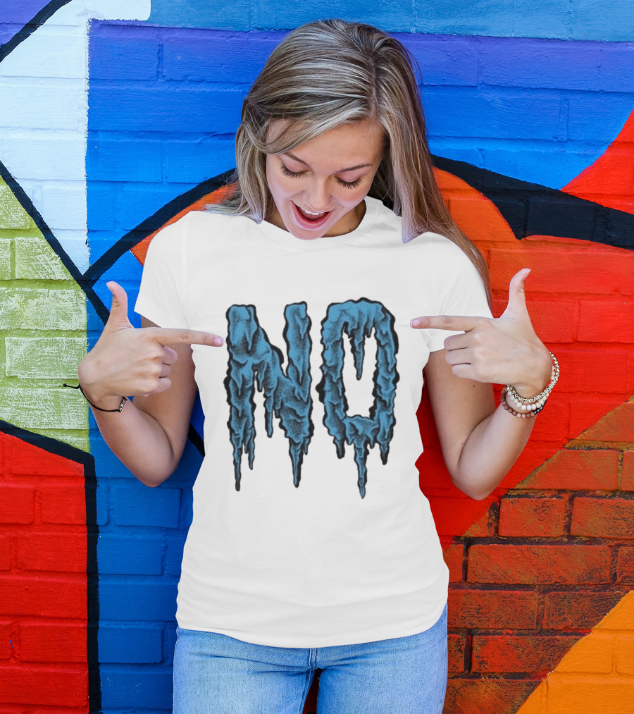 Aaron Turner NO Blue Ice Letters T-Shirt