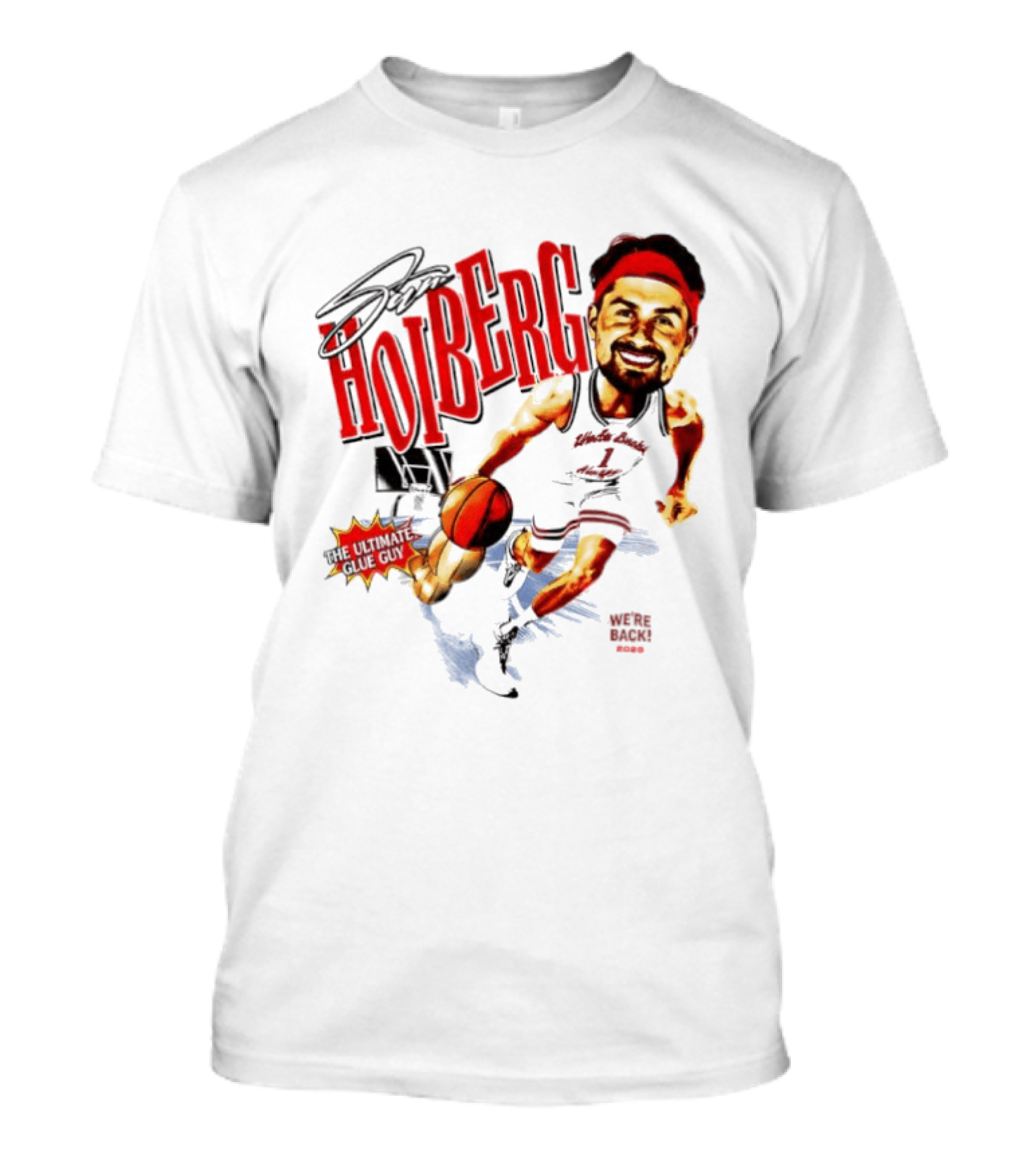 Sam Hoiberg Nebraska Cornhuskers We're Back Ultimate Glue Guy Basketball Player Red T-Shirt