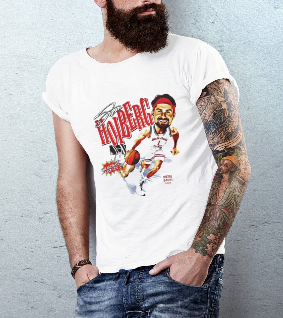 Sam Hoiberg Nebraska Cornhuskers We're Back Ultimate Glue Guy Basketball Player Red T-Shirt