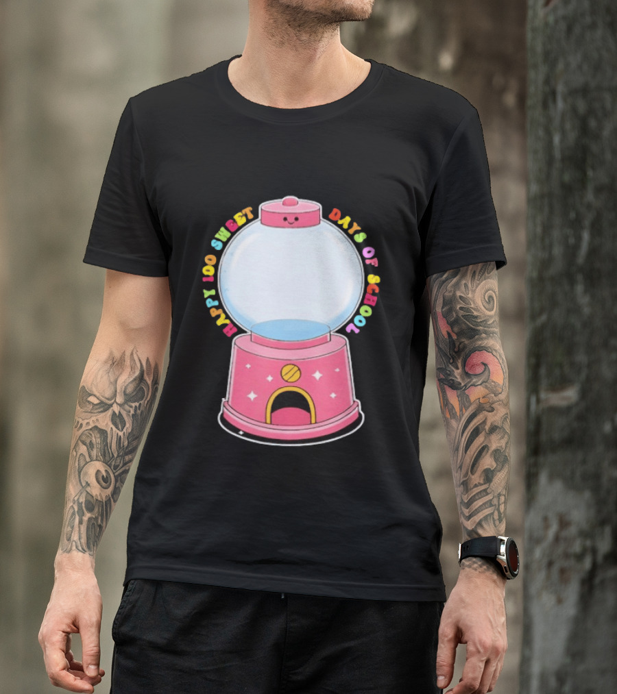 Happy 100 Sweet Days Of School Gumball Machine T-Shirt