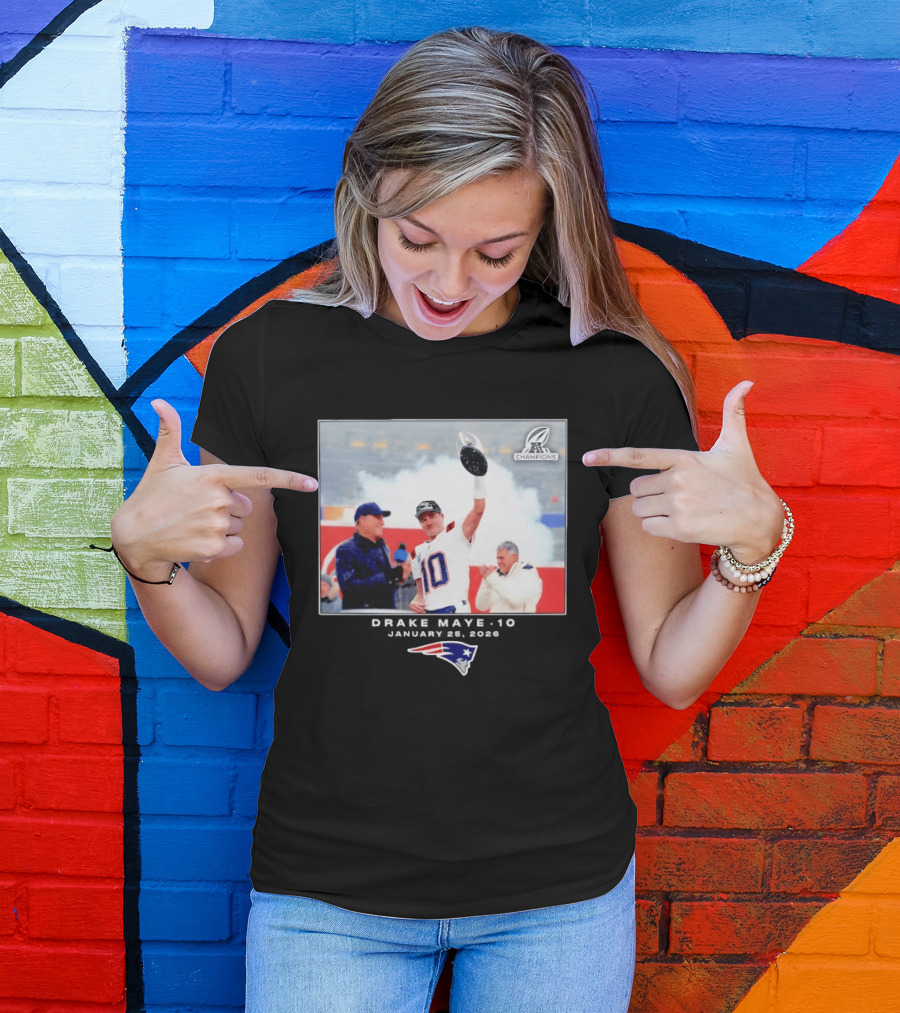 Drake Maye New England Patriots Super Bowl Champions Week 21 Big & Tall T-Shirt