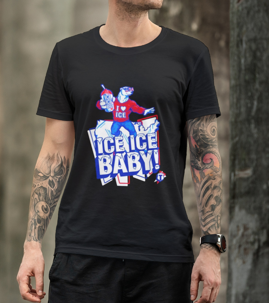Tatum I Love Ice Ice Baby USA Polar Bear T-Shirt
