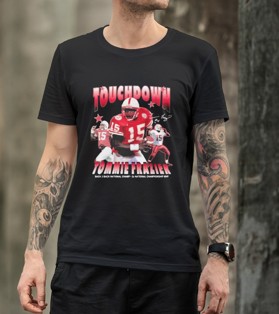 Touchdown Tommie Frazier 1995 Ncaa Championship Nebraska Football T-Shirt
