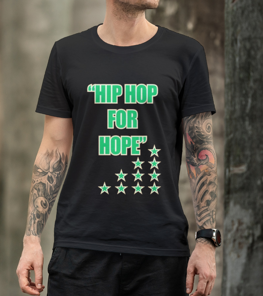 Hip Hop For Hope Green Stars Collection T-Shirt