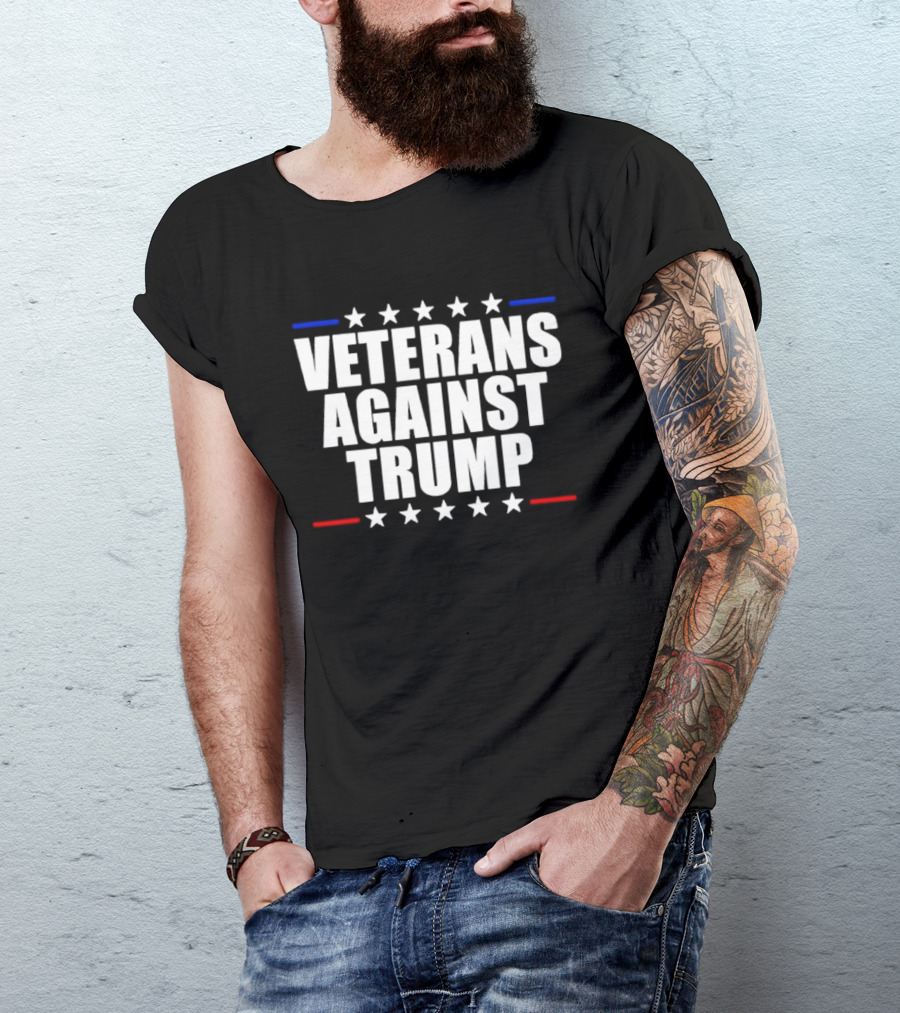 Veterans Against Trump Stars Stripes T-Shirt