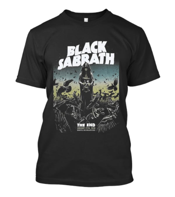 Black Sabbath The End Tour Winnipeg January 27 2016 Heavy Metal Band Concert T-Shirt