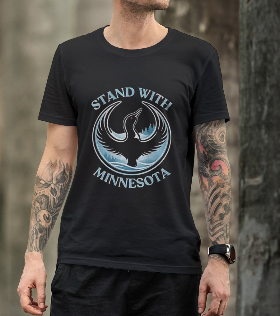 Stand With Minnesota Loon Rebel Alliance State Bird T-Shirt