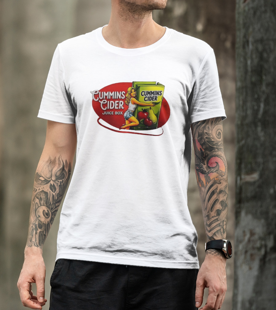 Cummins Cider Juice Box Vintage Style 100% Pear And Apple Drink T-Shirt