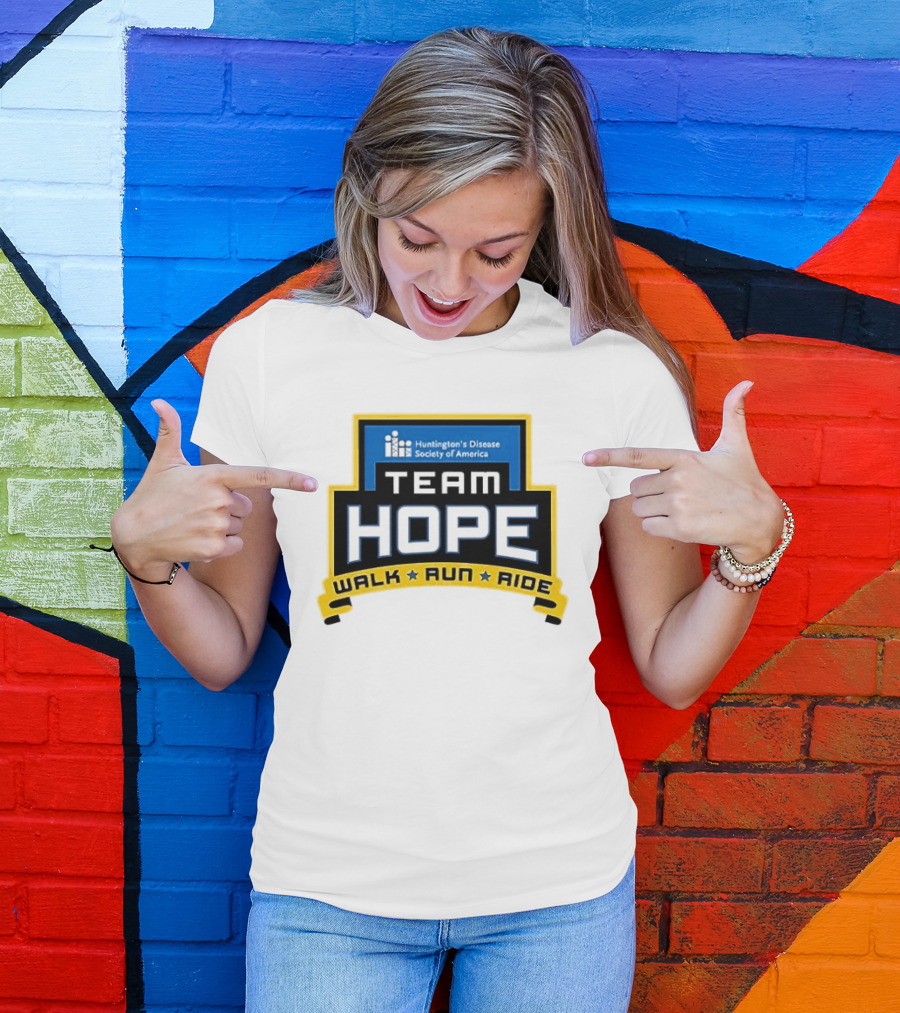 Team Hope Walk Run Ride Huntington's Disease Society Of America T-Shirt