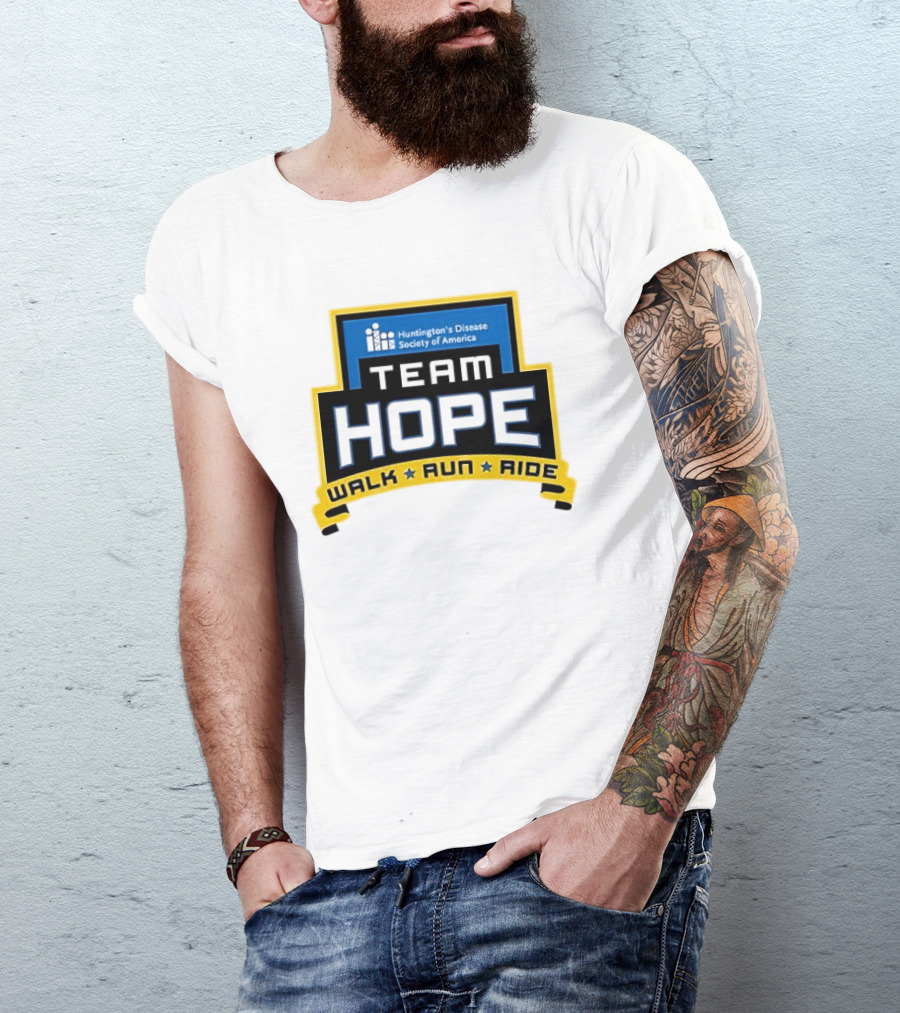 Team Hope Walk Run Ride Huntington's Disease Society Of America T-Shirt
