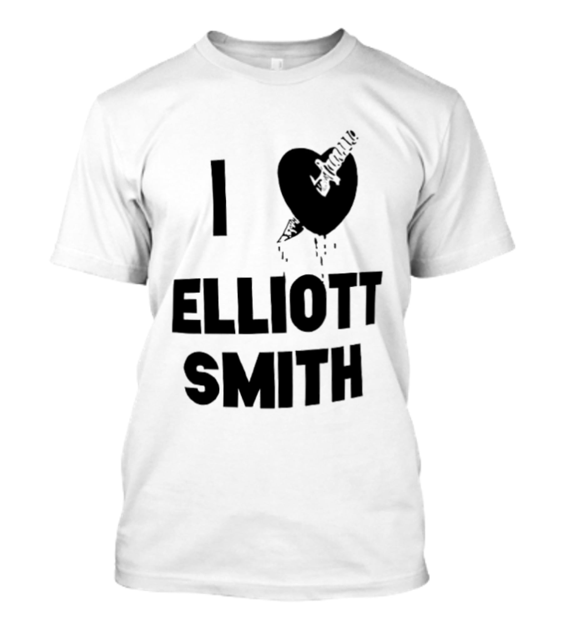 I Heart Elliott Smith Guitar Heart T-Shirt