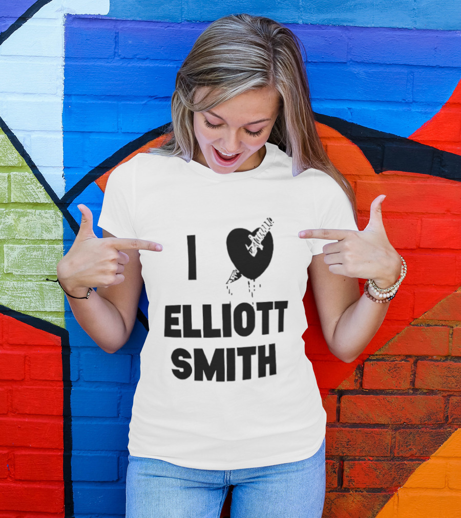 I Heart Elliott Smith Guitar Heart T-Shirt