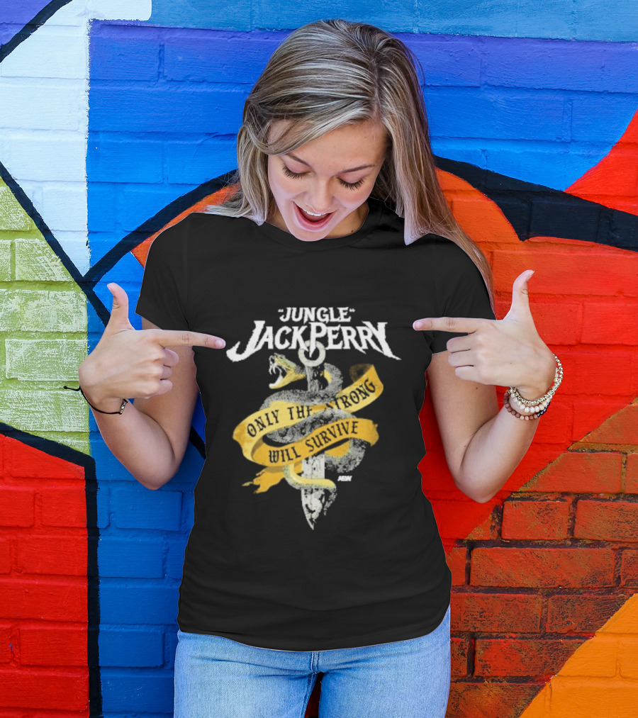 Jungle Jack Perry Only The Strong Will Survive Snake And Sword T-Shirt