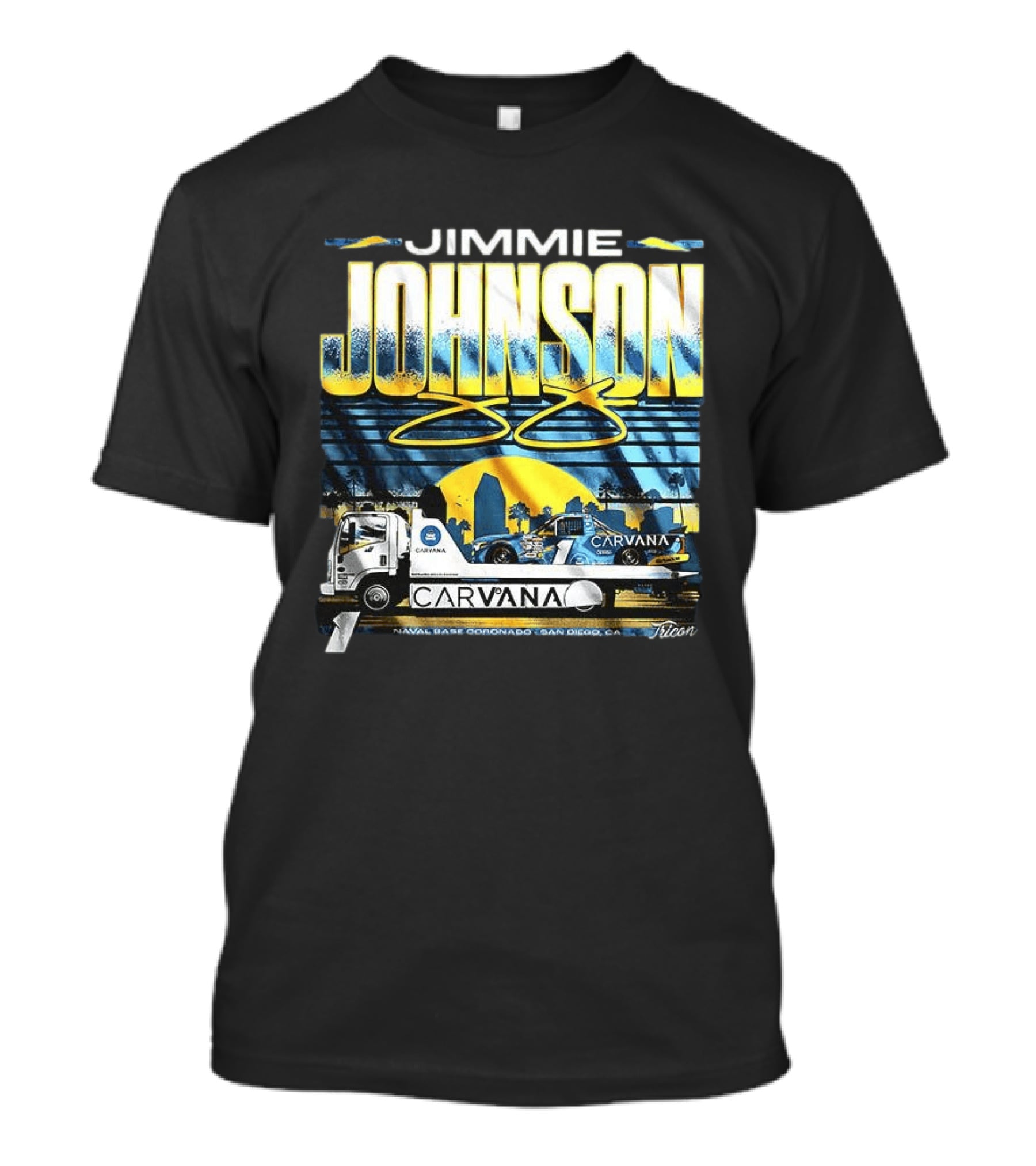 Jimmie Johnson Carvana San Diego Navy Base Coronado 48 Racing Truck T-Shirt