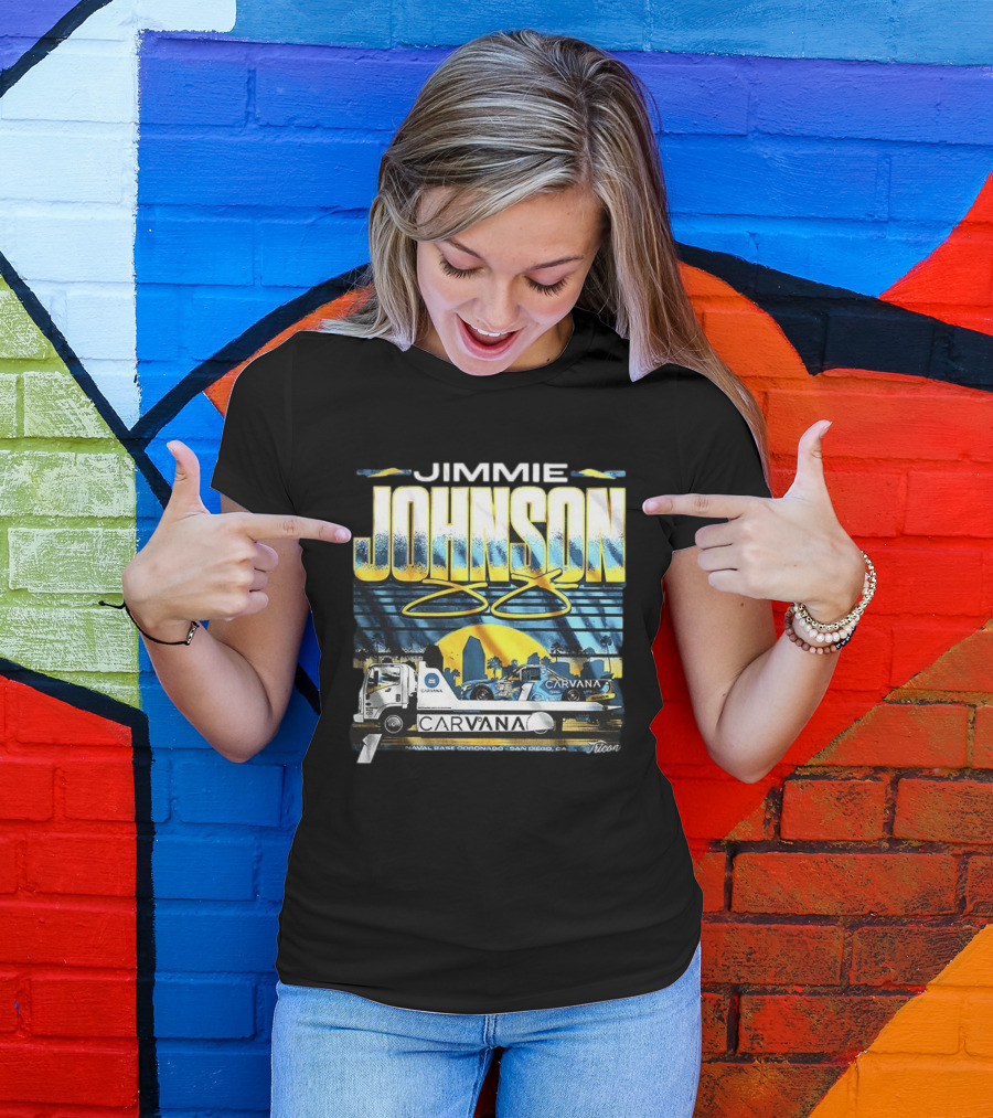 Jimmie Johnson Carvana San Diego Navy Base Coronado 48 Racing Truck T-Shirt