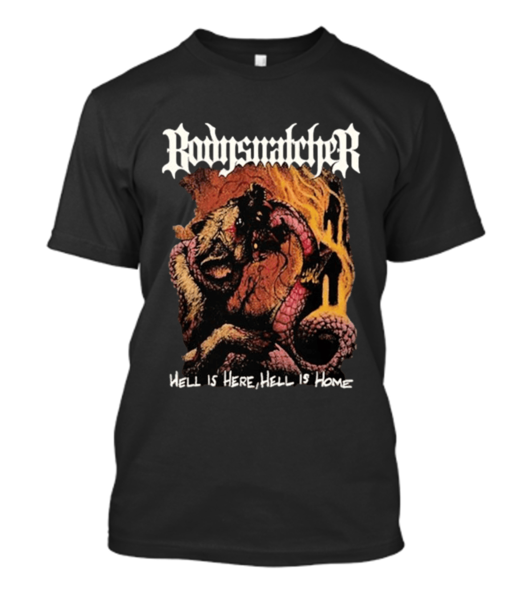 Bodysnatcher Hell Is Here Hell Is Home Demon Serpent T-Shirt