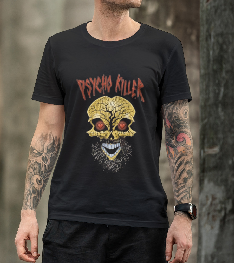Tommaso Ciampa Psycho Killer Gold Skull With Hearts T-Shirt