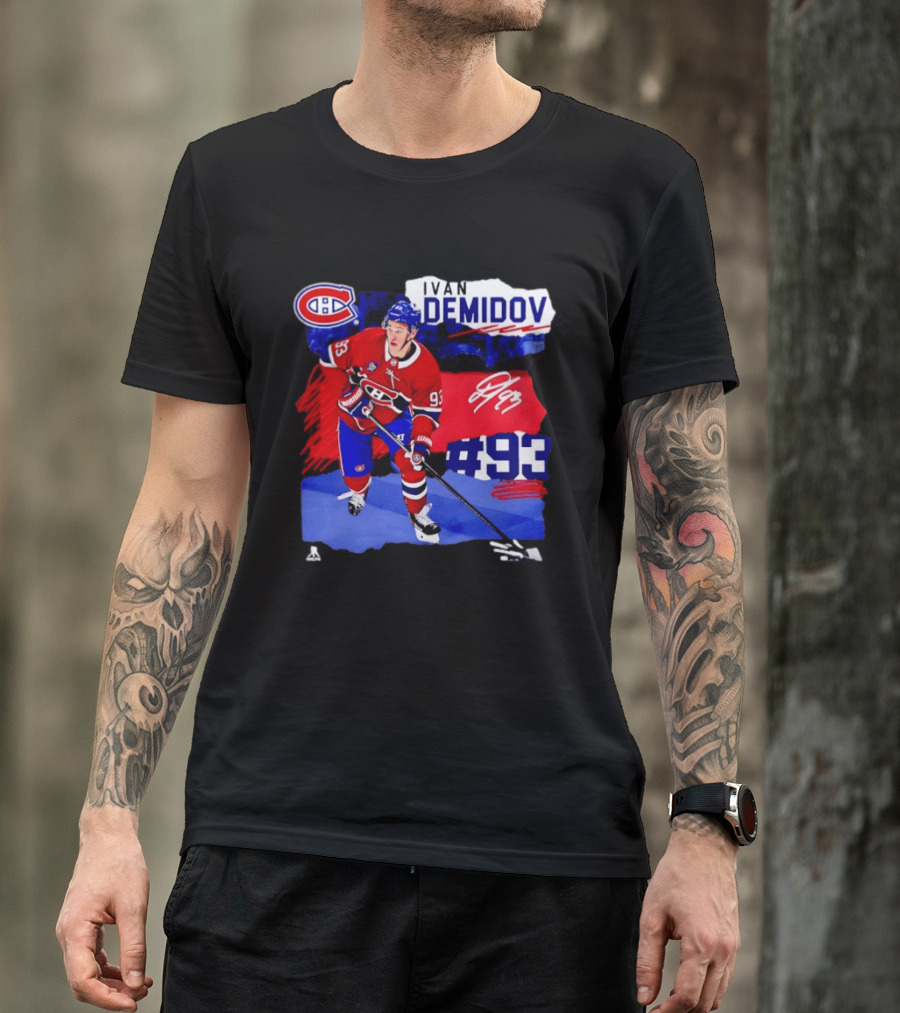 Montreal Canadiens Ivan Demidov #93 Fresh Ice Hockey Player T-Shirt