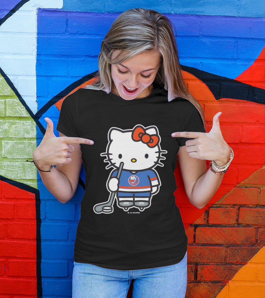 Hello Kitty X New York Islanders Hockey Player NHL 2026 T-Shirt