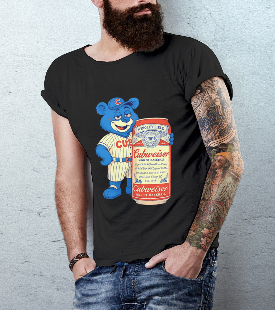 Cubs Wrigley Field Cubweiser King Of Baseball 1914 Bear Fans T-Shirt