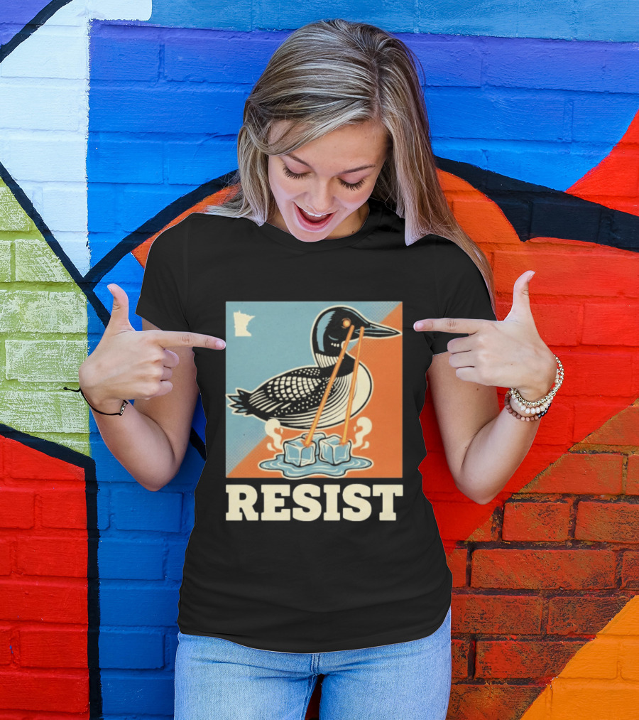 Resist Minneapolis Loon Ice Protest Minnesota T-Shirt