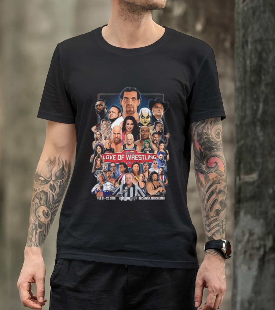 For The Love Of Wrestling Event February 2026 Manchester Arena T-Shirt