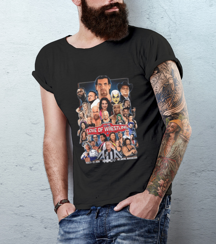 For The Love Of Wrestling Event February 2026 Manchester Arena T-Shirt