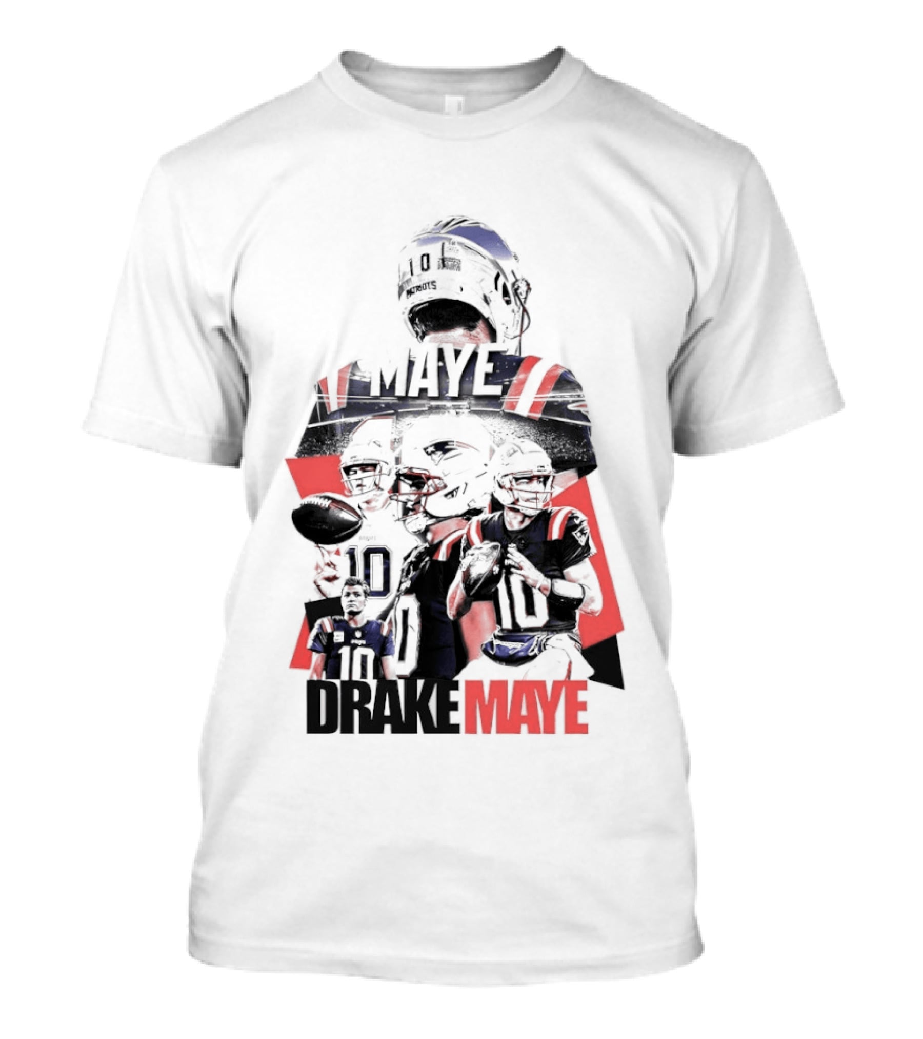 Drake Maye New England Patriots Number 10 Patriots Football Player T-Shirt