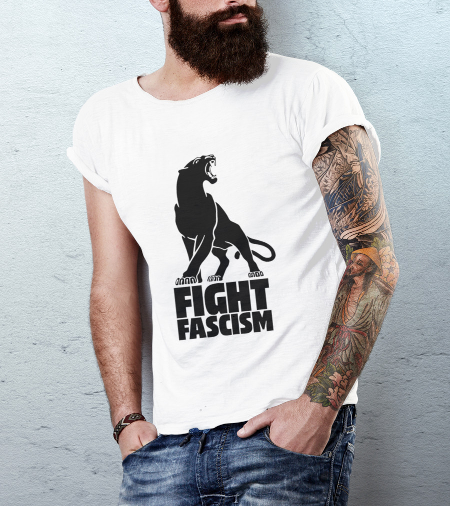 Fight Fascism Panther Roar Black Power Movement T-Shirt