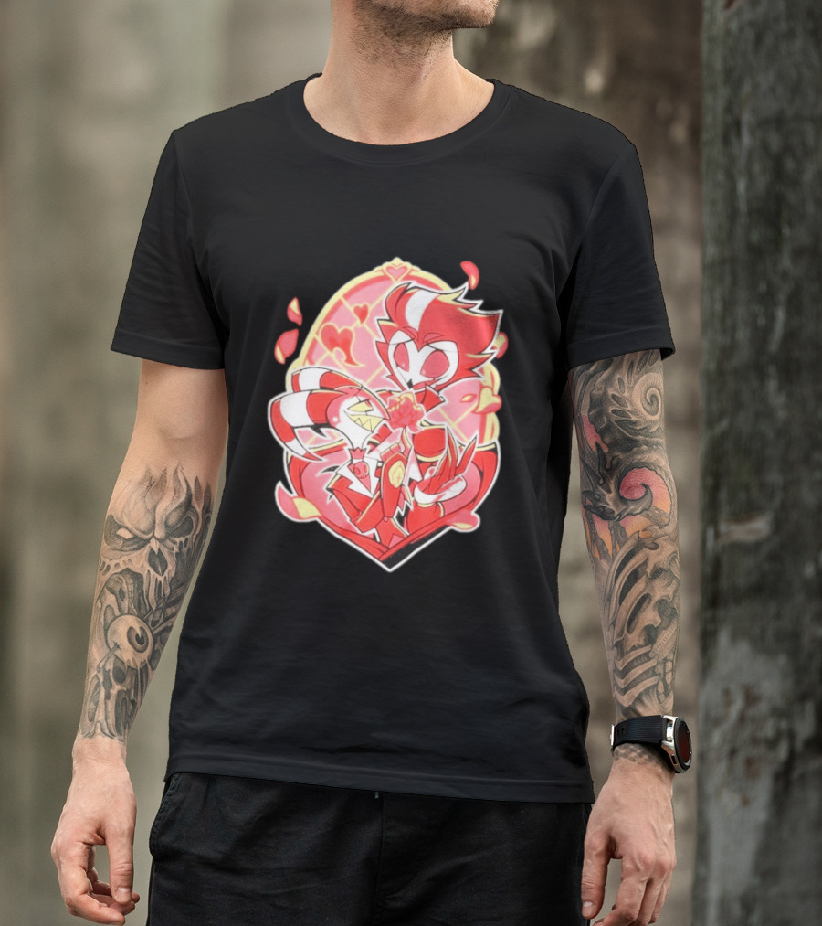 Helluva Boss Stolas Blitz Hearts Romantic Cartoon Fan T-Shirt