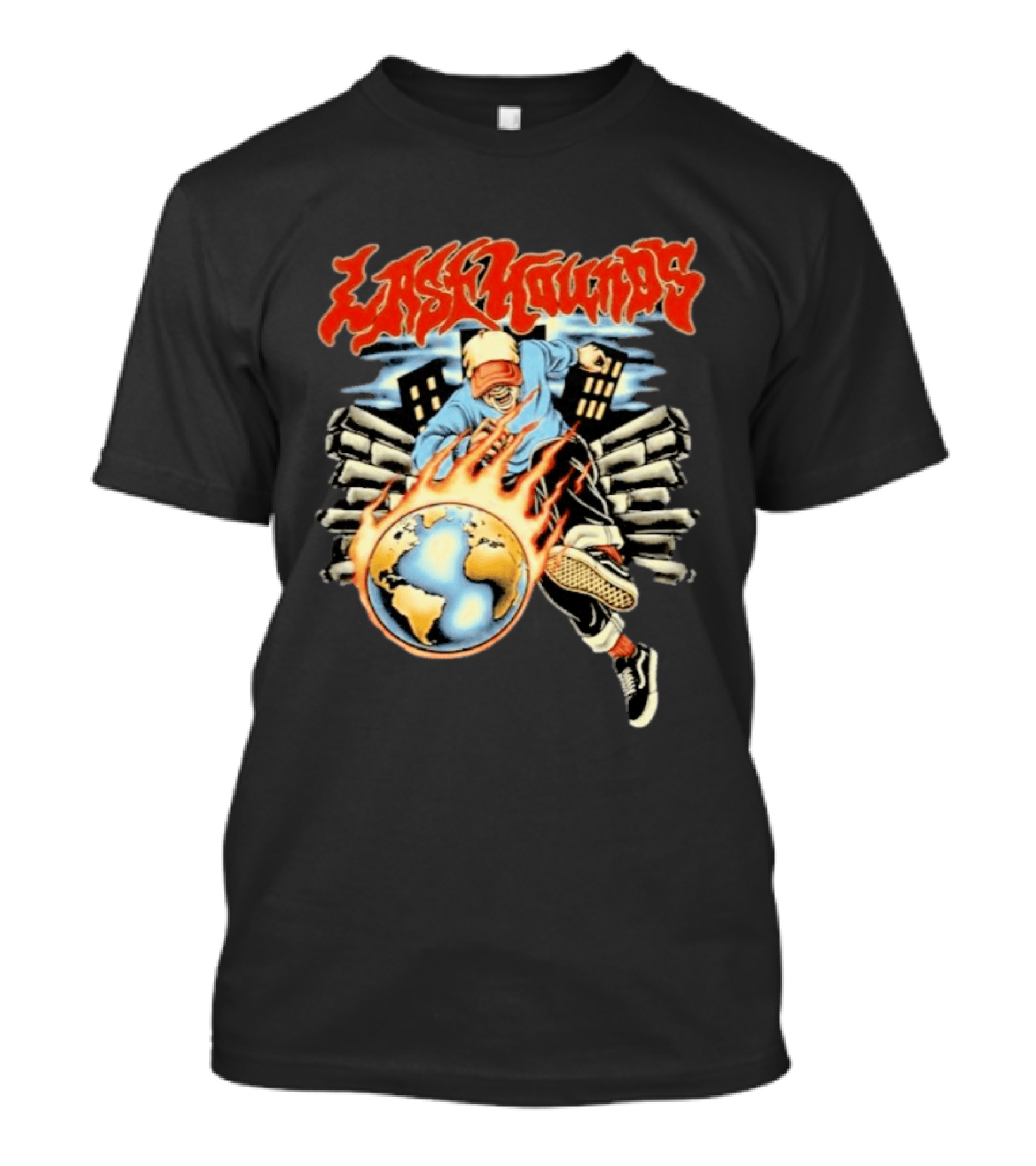Last Hounds Tour Feb 2026 Flaming Globe T-Shirt