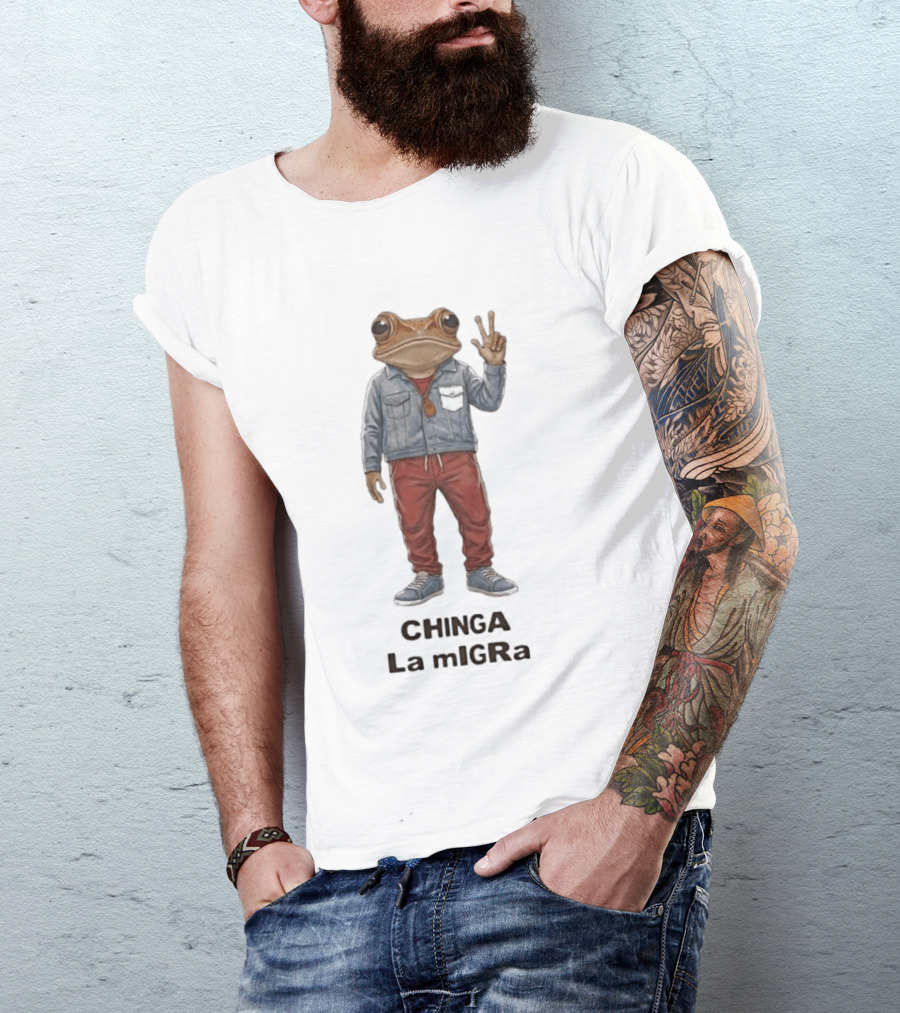 2026 Chinga La Migra Ice Out Frog Streetwear Rebel T-Shirt
