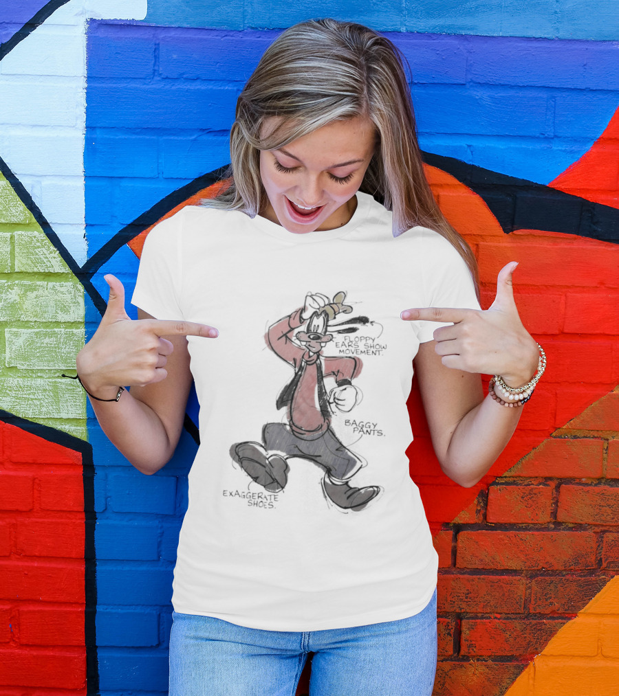 Goofy Floppy Ears Movement Baggy Pants Exaggerated Shoes T-Shirt