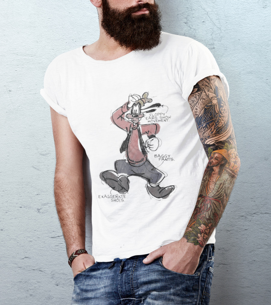 Goofy Floppy Ears Movement Baggy Pants Exaggerated Shoes T-Shirt