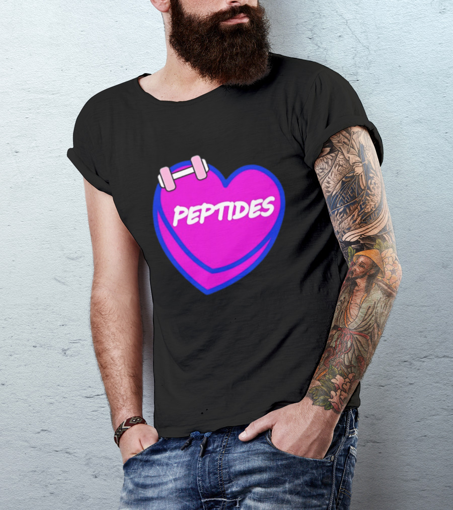 Valentines Day Sweet Hearts Love Peptides Candy Workout T-Shirt
